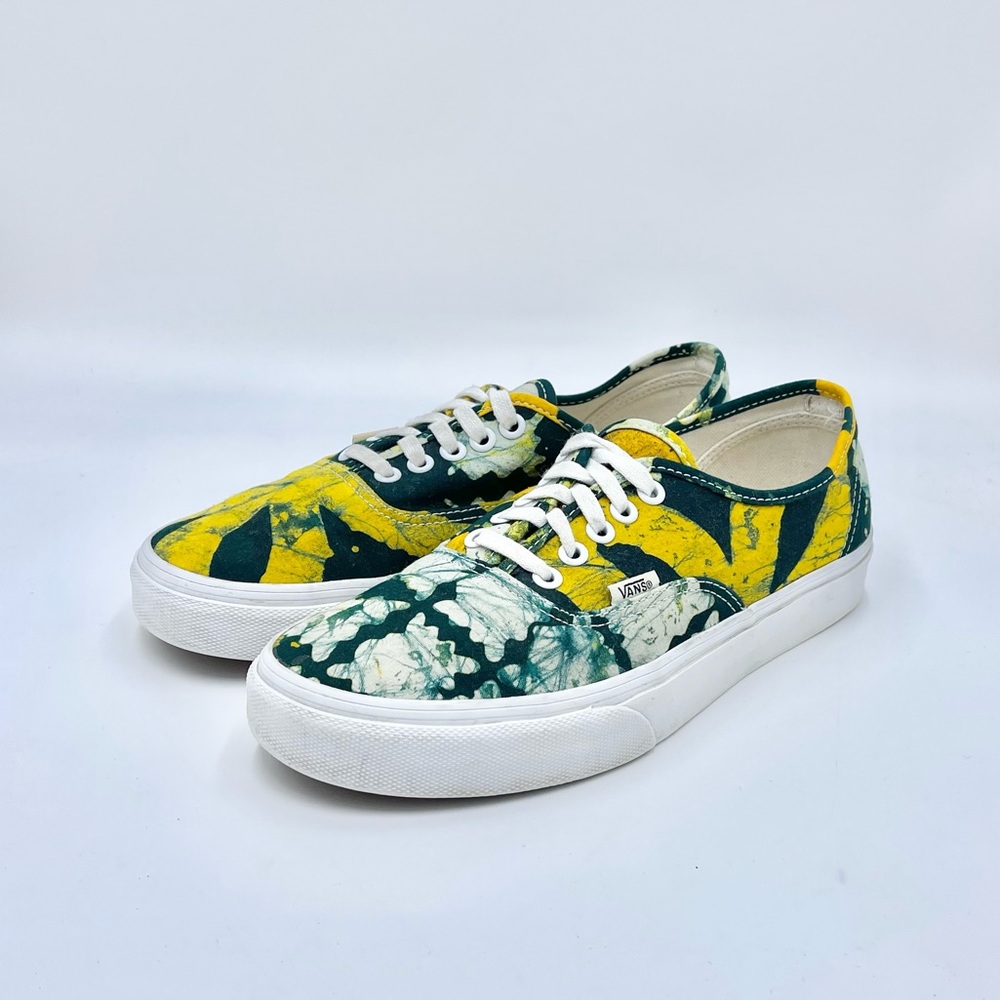 Vans Authentic Della Batik Tie Dye Yellow Green Canvas Shoe Men’s 8 Women’s 9.5 - Picture 4 of 11